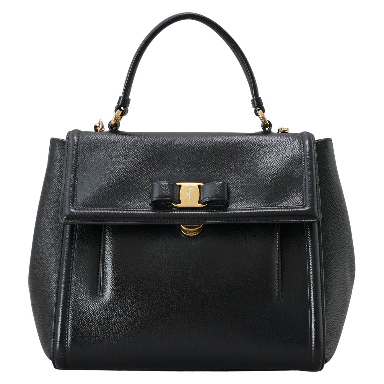 FERRAGAMO(USED)페레가모 21 G697 캐리 탑핸들 체인 숄더백