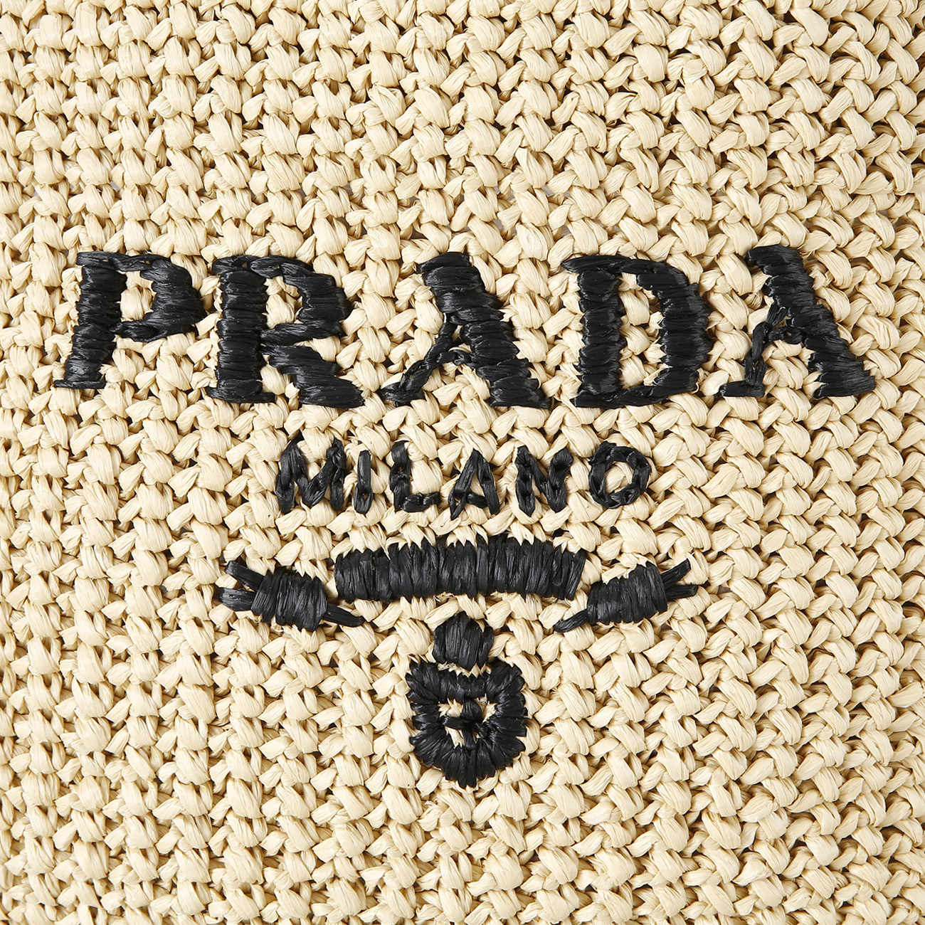 PRADA(USED)프라다 1BG422 소형 라피아 토트 백