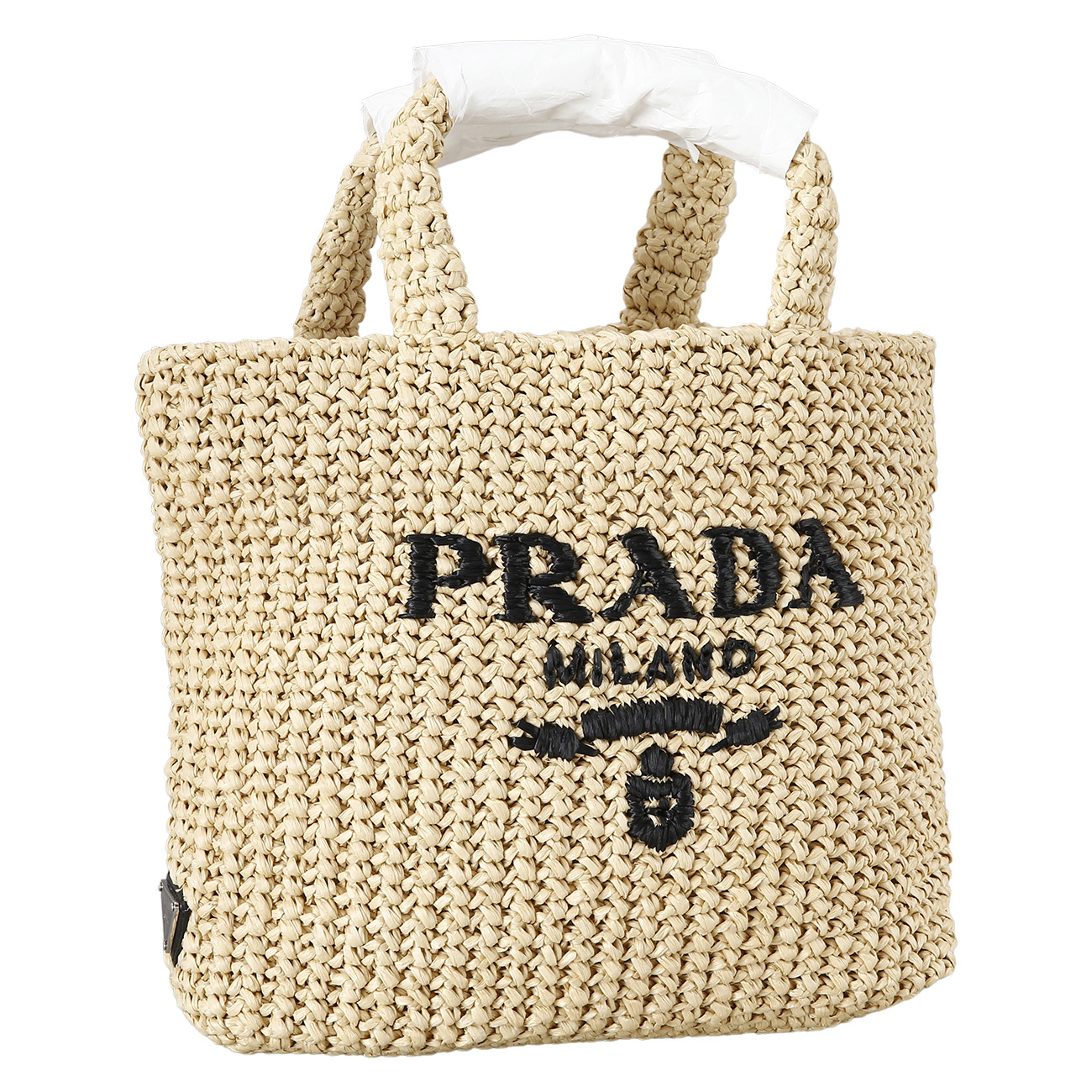 PRADA(USED)프라다 1BG422 소형 라피아 토트 백