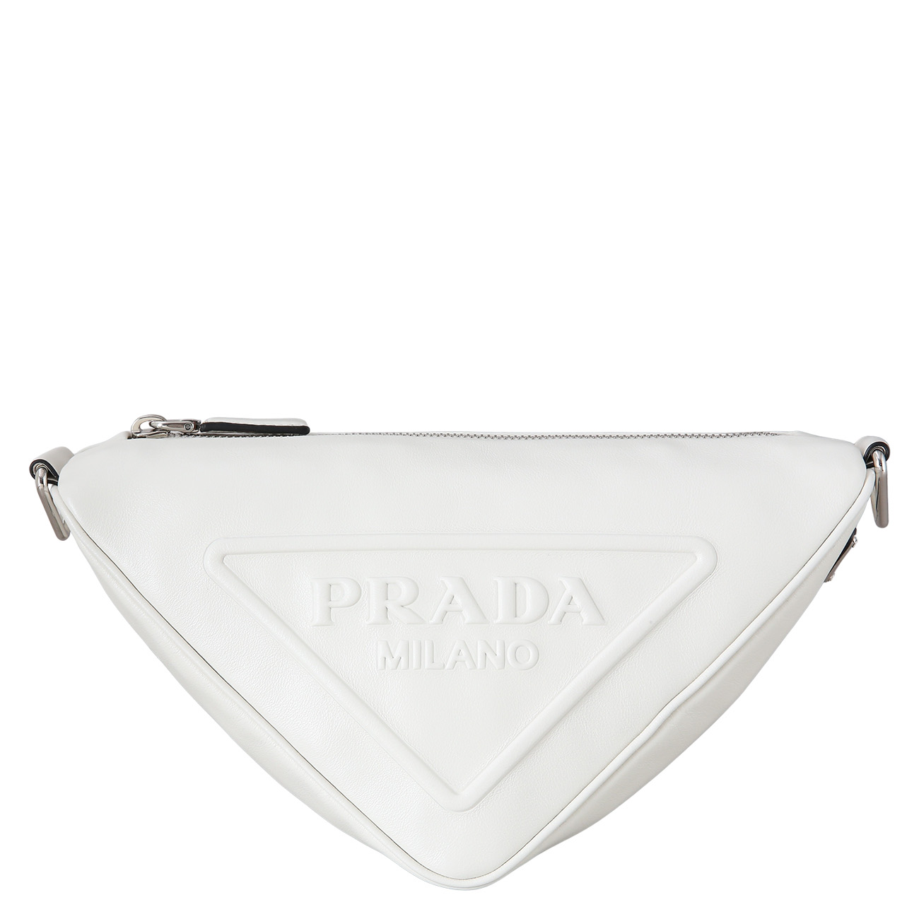 PRADA(USED)프라다 1BH190 트라이앵글 레더 숄더백