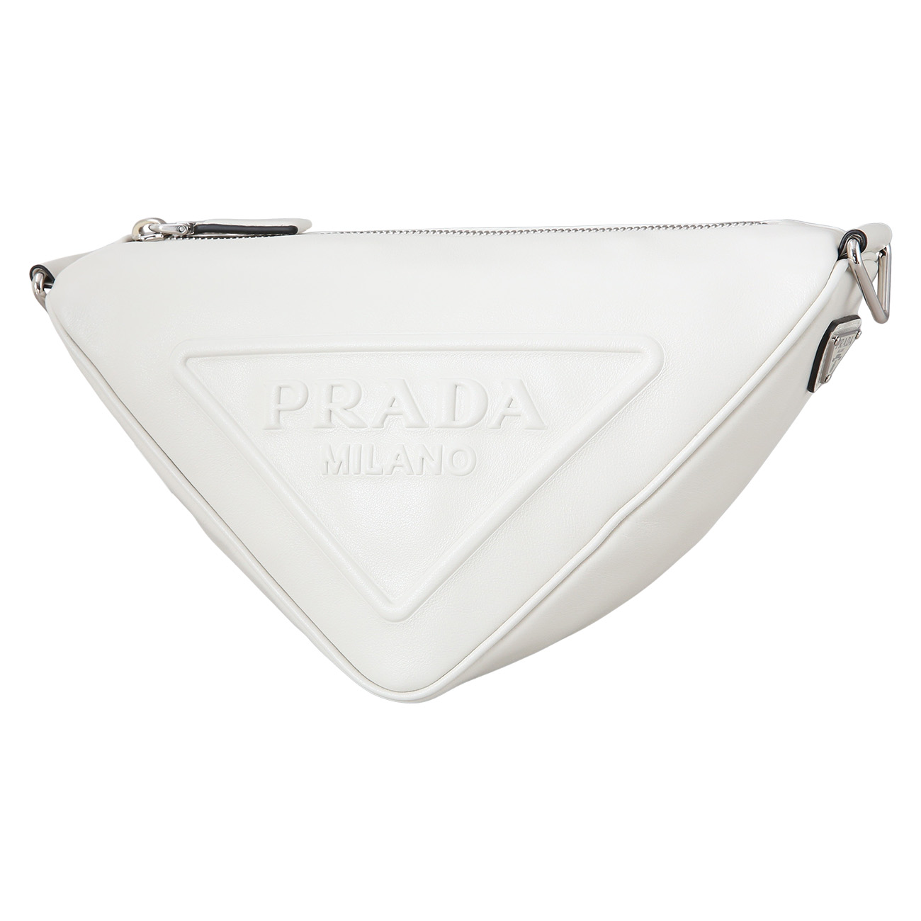 PRADA(USED)프라다 1BH190 트라이앵글 레더 숄더백