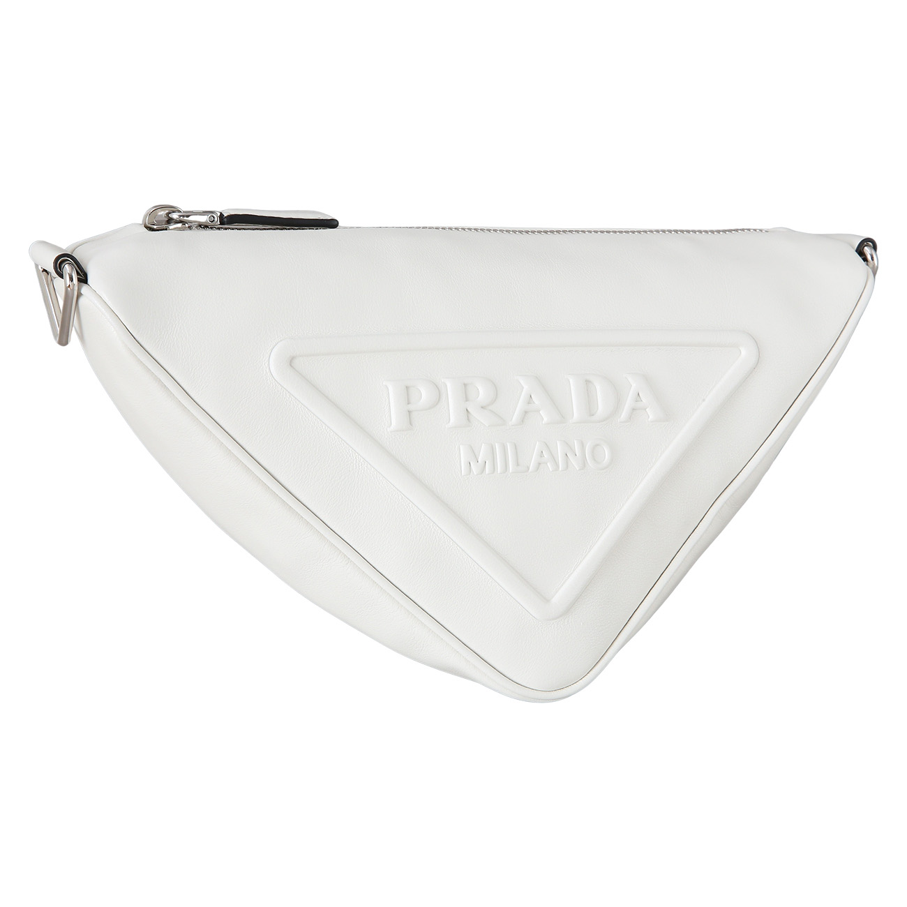 PRADA(USED)프라다 1BH190 트라이앵글 레더 숄더백