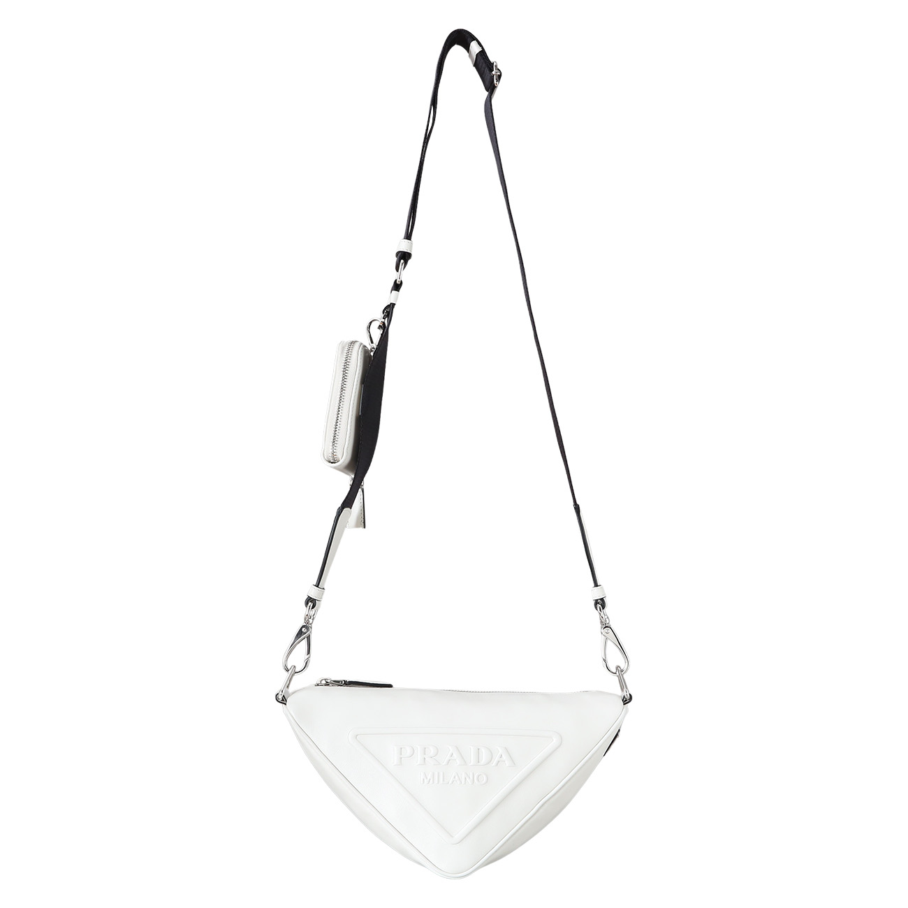 PRADA(USED)프라다 1BH190 트라이앵글 레더 숄더백