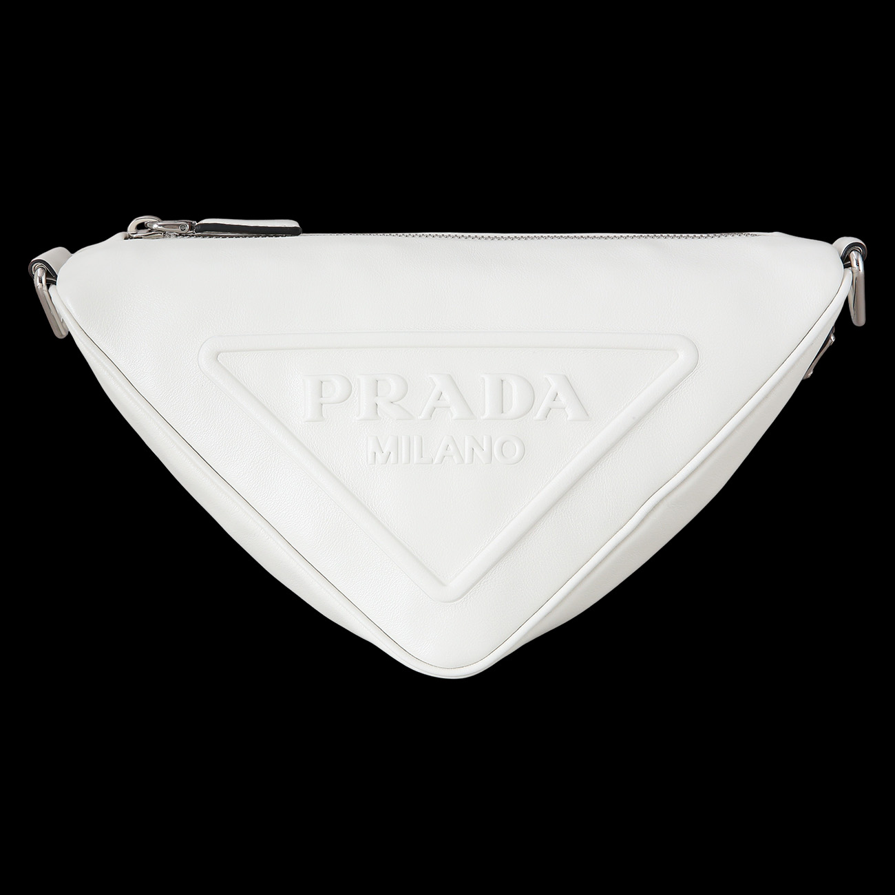 PRADA(USED)프라다 1BH190 트라이앵글 레더 숄더백