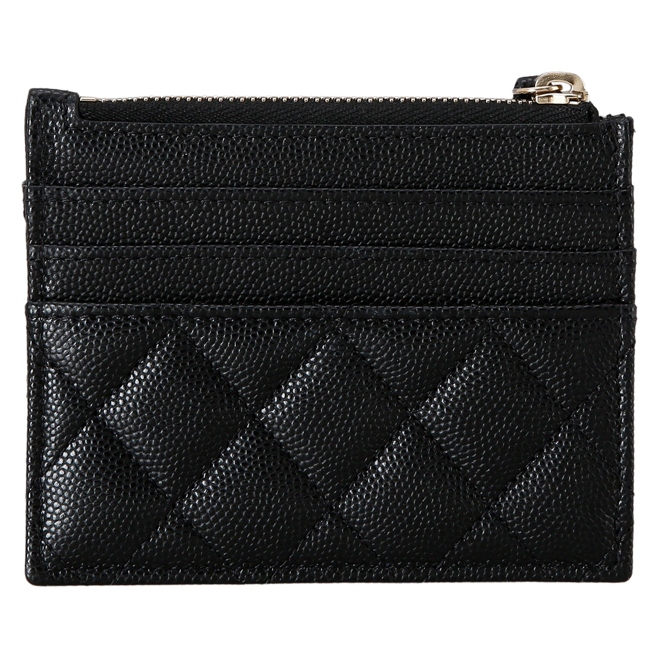 CHANEL(USED)샤넬 시즌 캐비어 CC로고 지퍼 카드슬롯