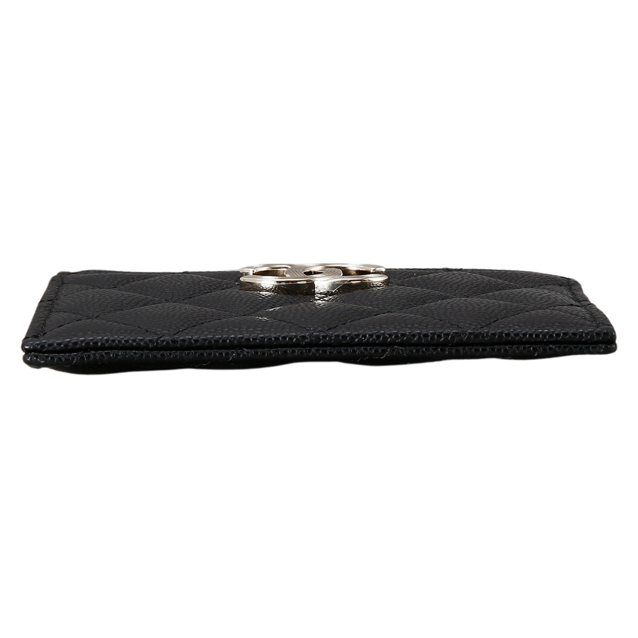 CHANEL(USED)샤넬 시즌 캐비어 CC로고 지퍼 카드슬롯
