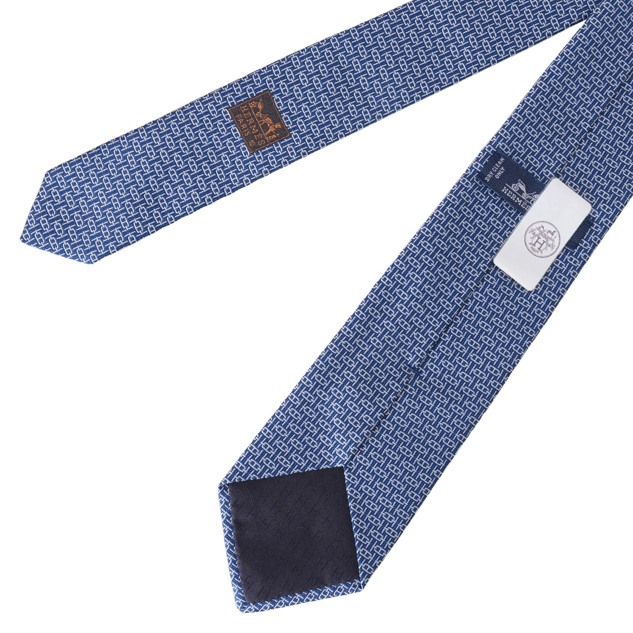 HERMES(USED)에르메스 H336114T 실크 블루 넥타이