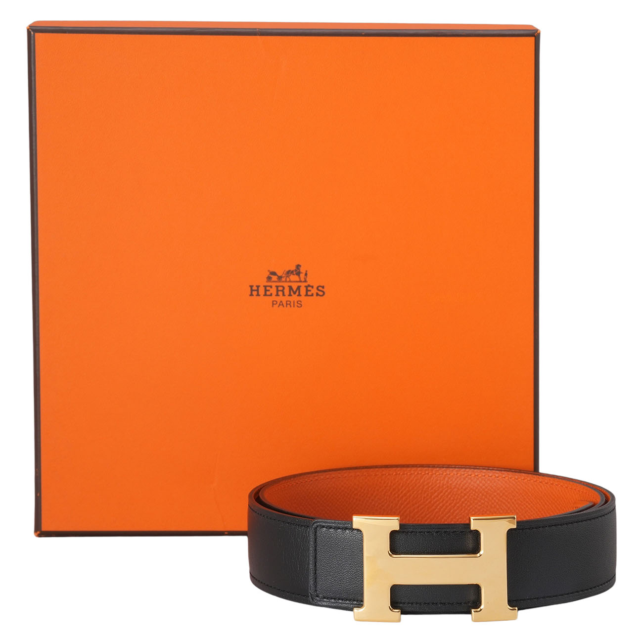 HERMES(USED)에르메스 H 리버시블 벨트 #90