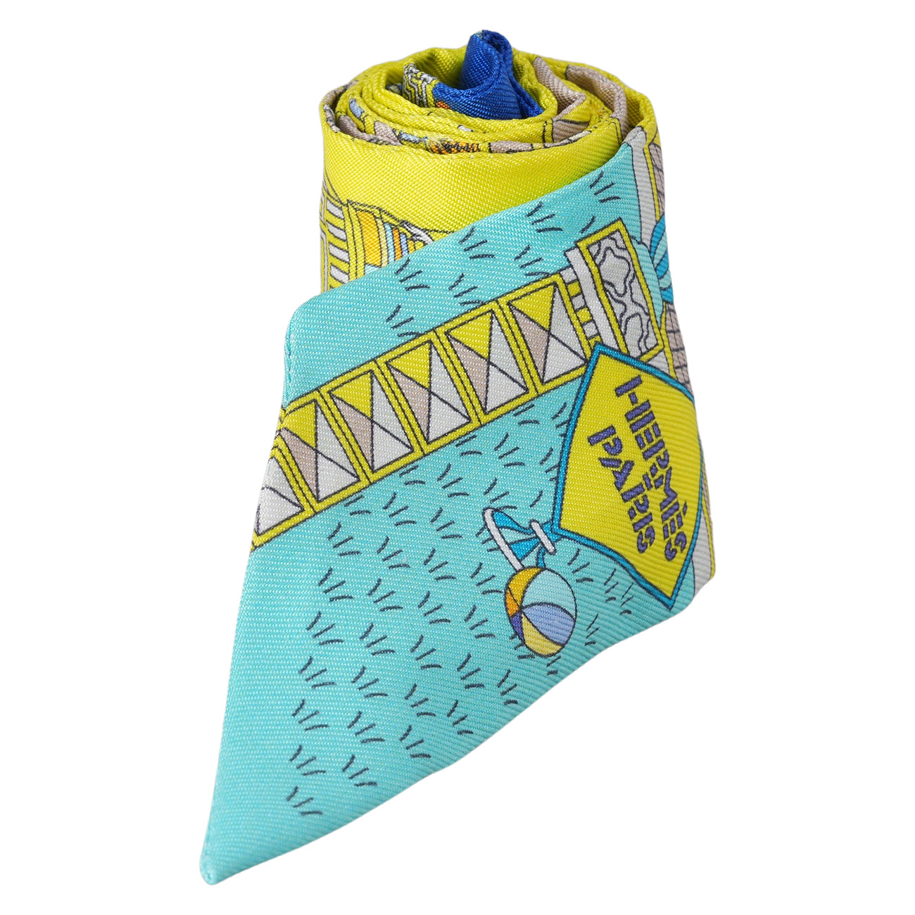 HERMES(USED)에르메스 트윌리 옐로우/블루