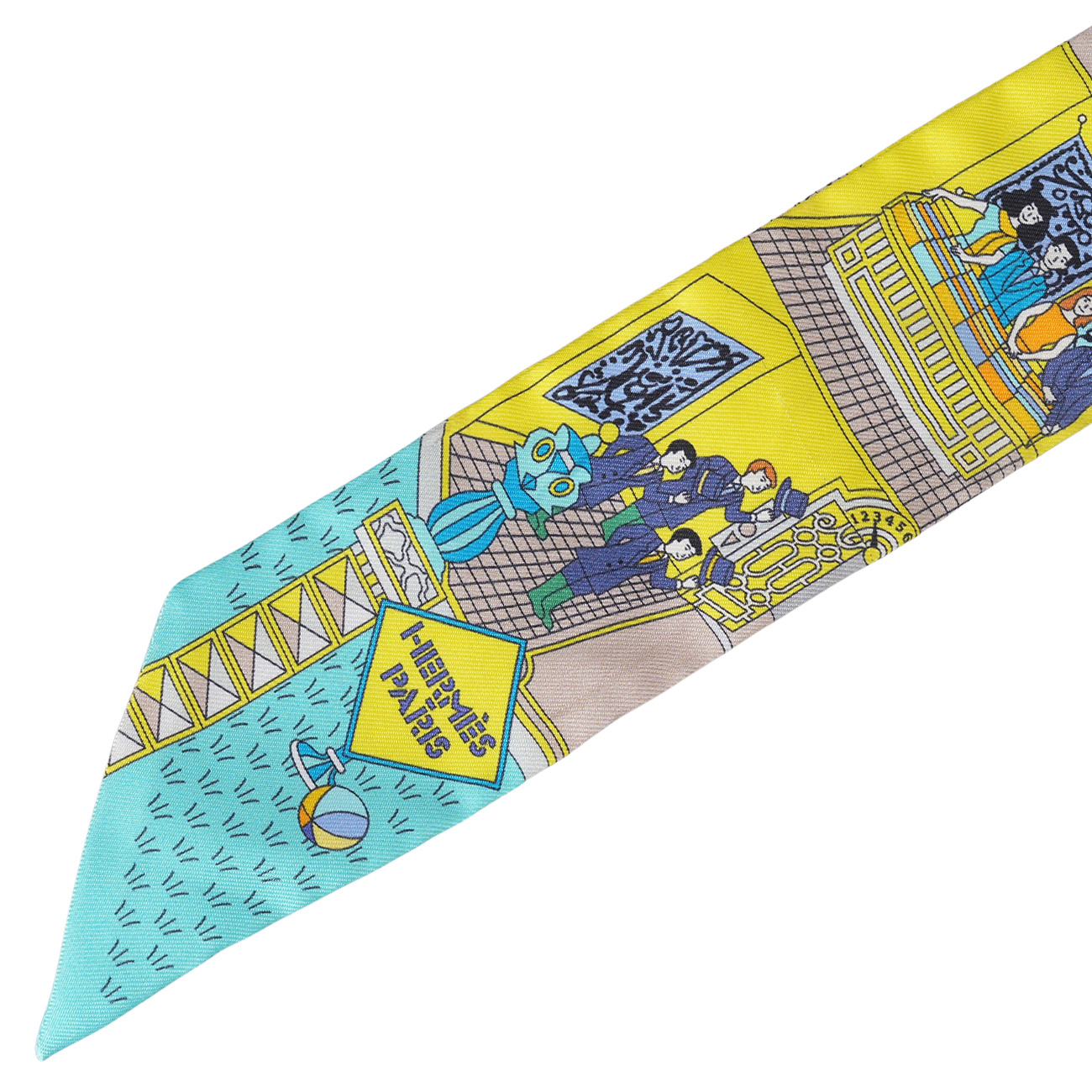 HERMES(USED)에르메스 트윌리 옐로우/블루