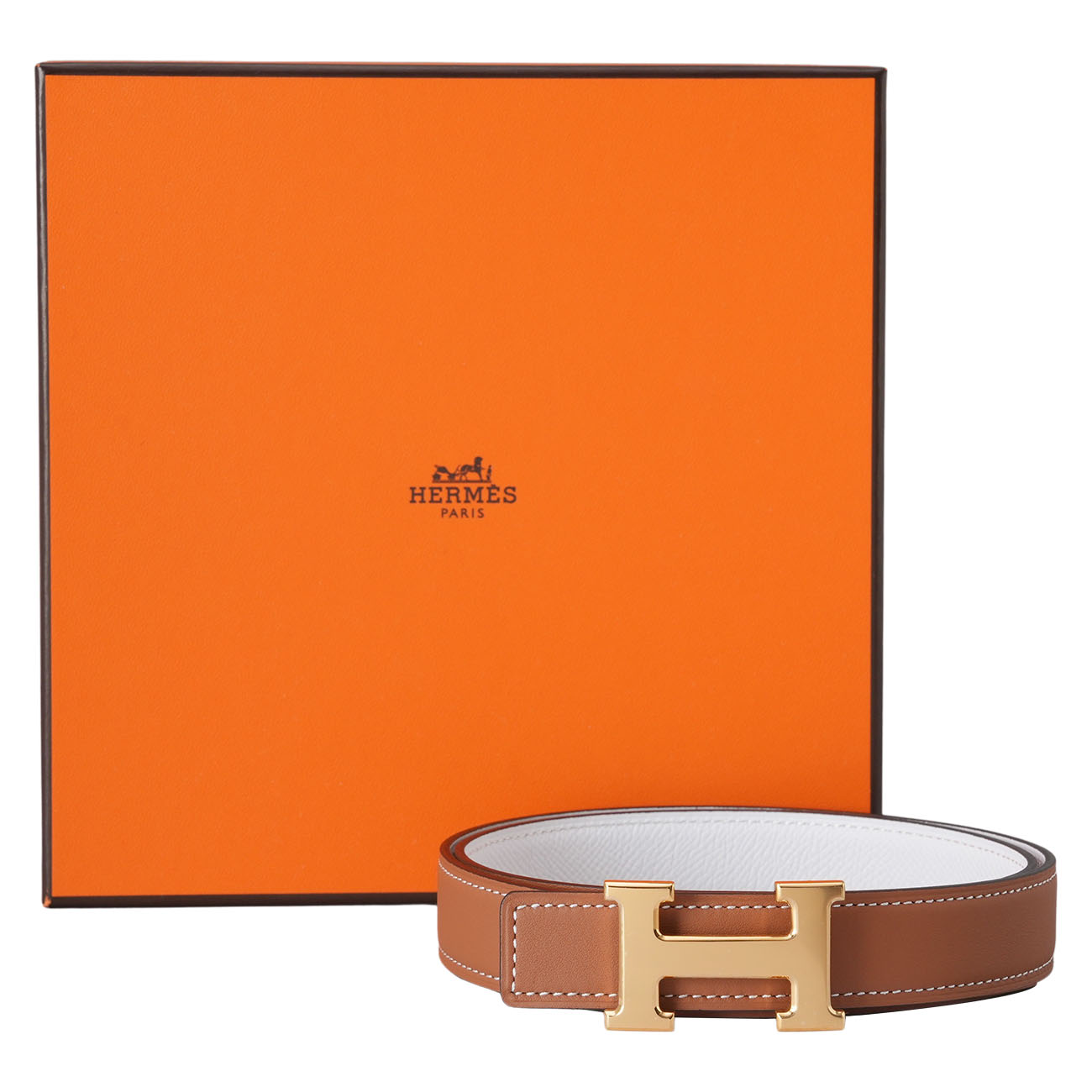 HERMES(USED)에르메스 미니 H 벨트 & 리버서블 스트랩 24mm