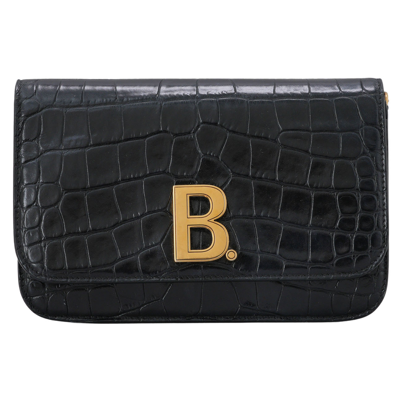 BALENCIAGA(USED)발렌시아가 593615 크로커다일 패턴 B로고 체인 숄더백