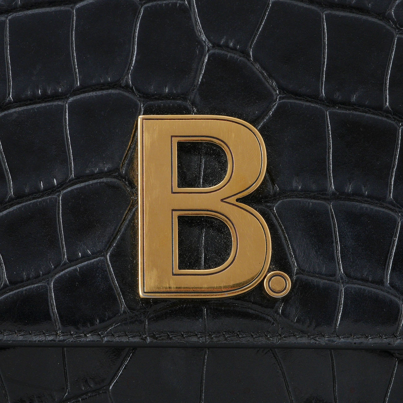 BALENCIAGA(USED)발렌시아가 593615 크로커다일 패턴 B로고 체인 숄더백