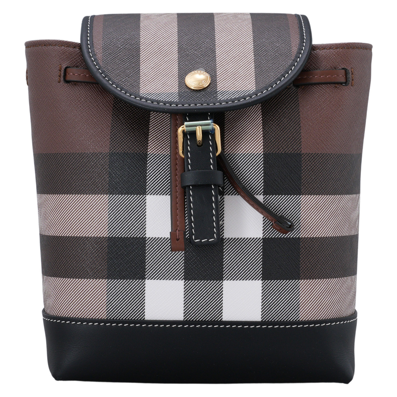 BURBERRY(USED)버버리 80584691 체크 레더 마이크로 백팩
