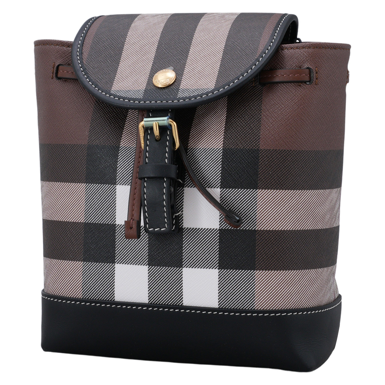 BURBERRY(USED)버버리 80584691 체크 레더 마이크로 백팩