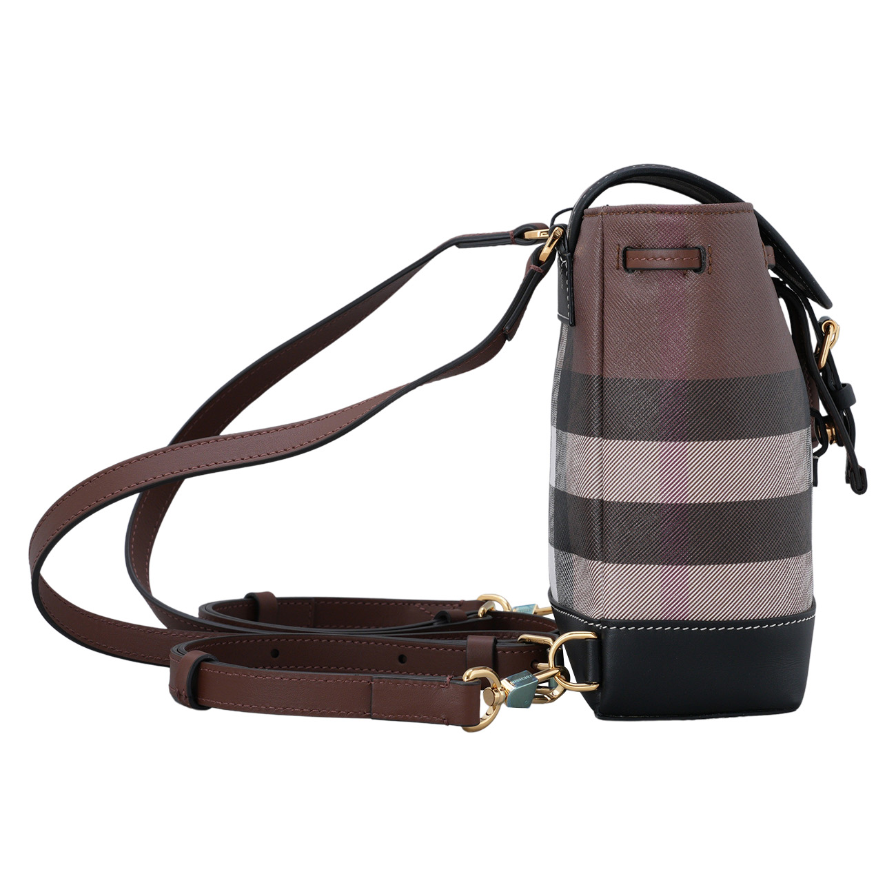 BURBERRY(USED)버버리 80584691 체크 레더 마이크로 백팩