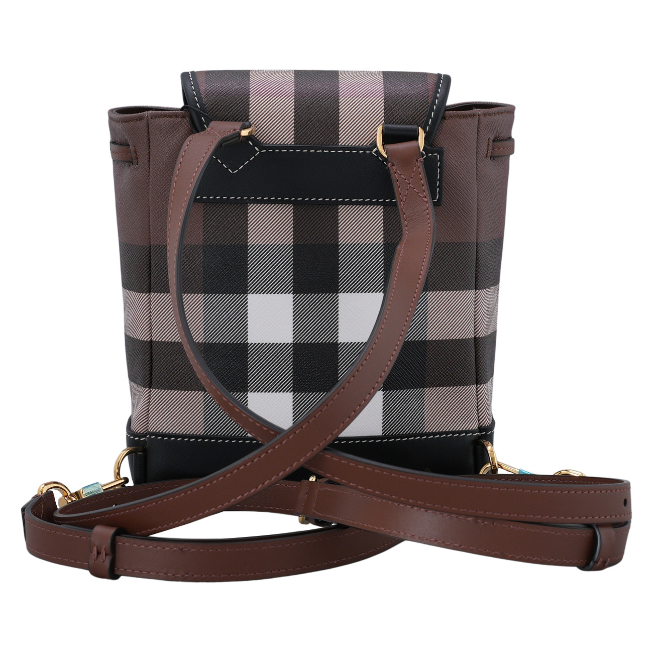 BURBERRY(USED)버버리 80584691 체크 레더 마이크로 백팩