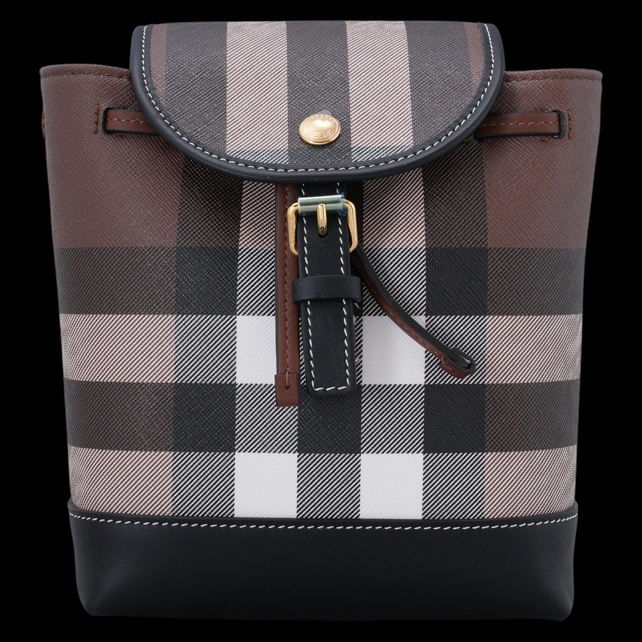 BURBERRY(USED)버버리 80584691 체크 레더 마이크로 백팩