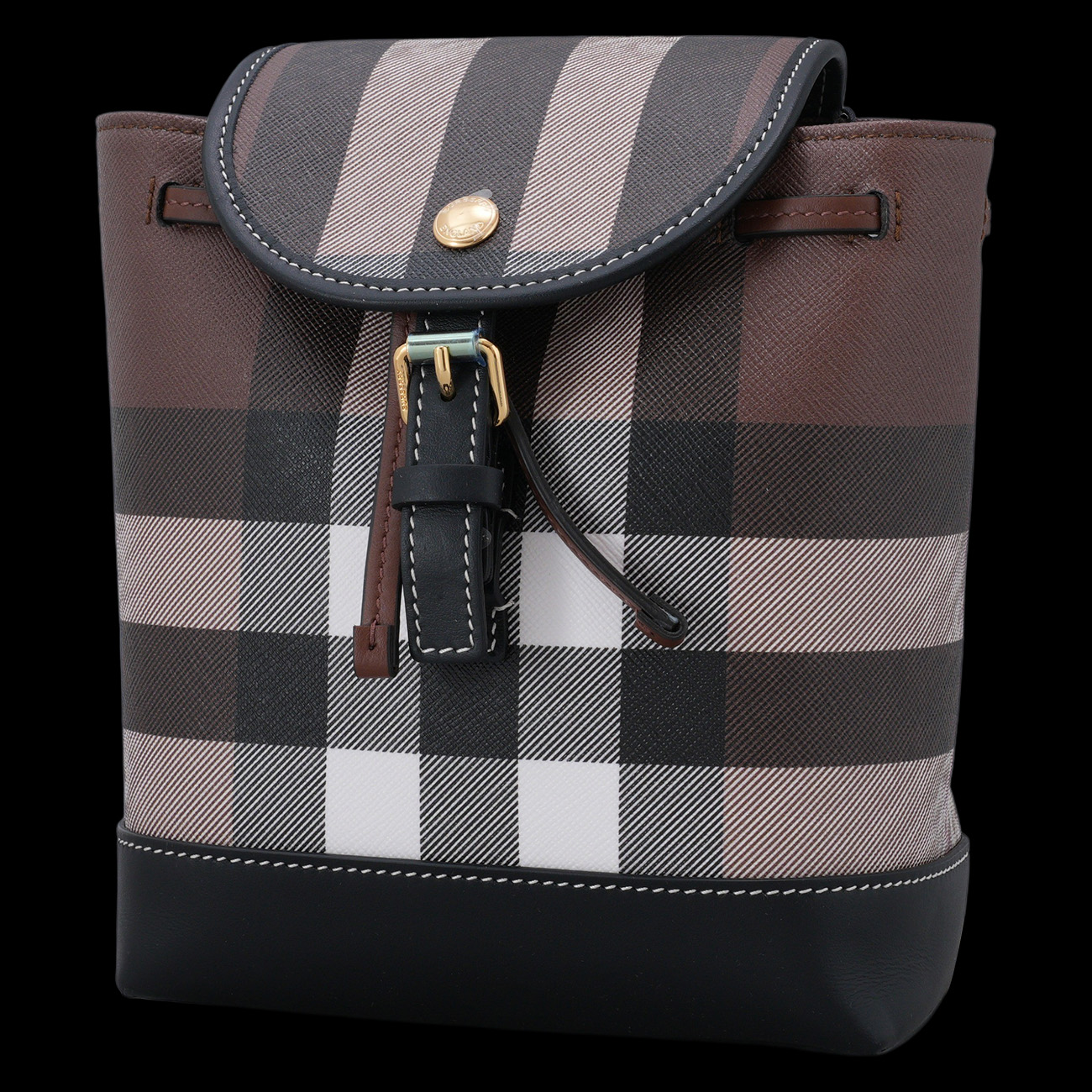 BURBERRY(USED)버버리 80584691 체크 레더 마이크로 백팩