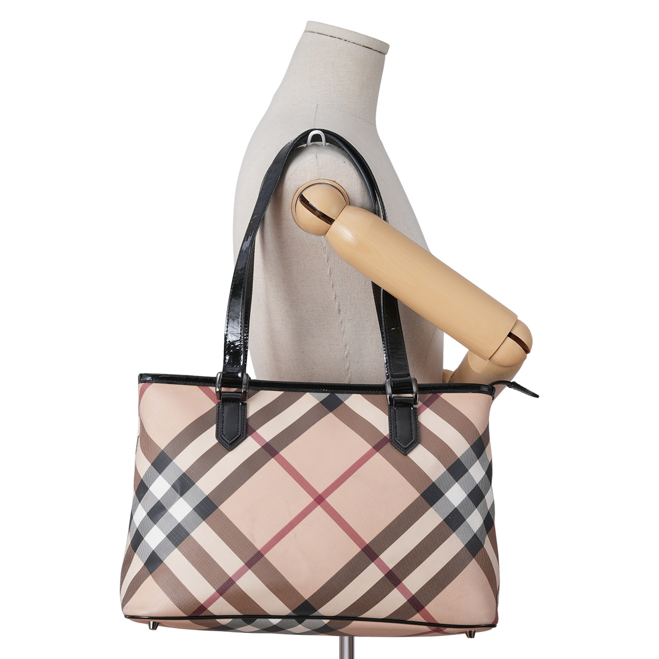 BURBERRY(USED)버버리 3459861 체크 쇼퍼백
