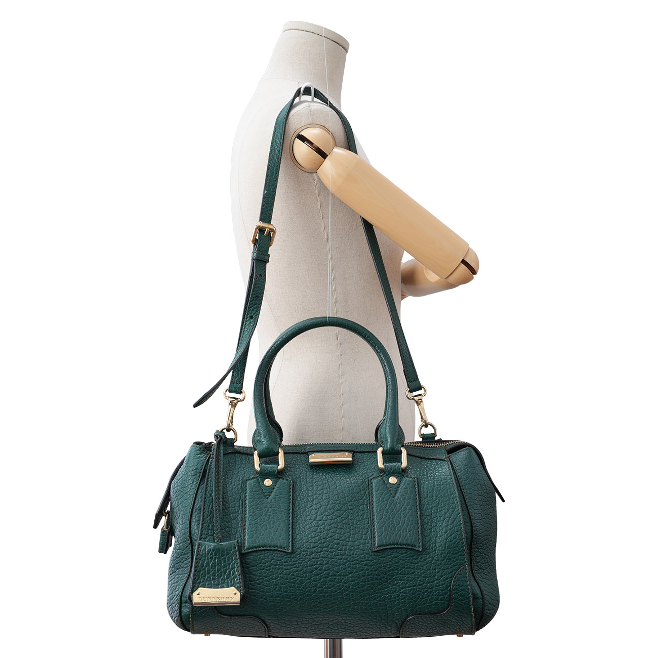 BURBERRY(USED)버버리 레더 토트백 녹색