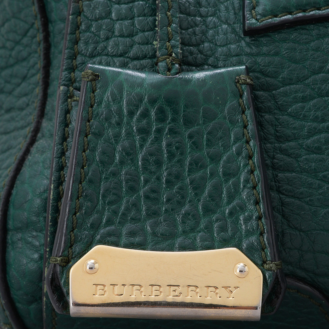 BURBERRY(USED)버버리 레더 토트백 녹색
