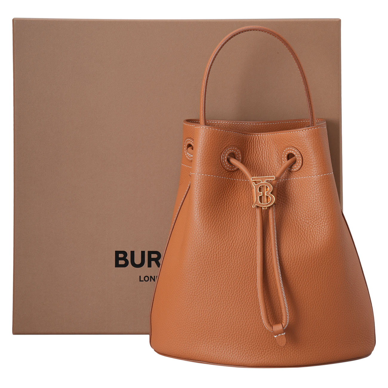 BURBERRY(USED)버버리 8055692 TB 버킷백 브라운