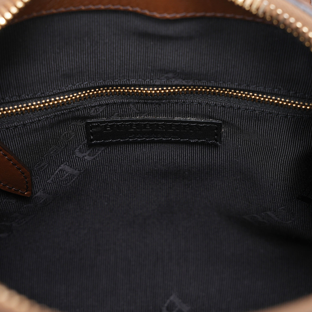BURBERRY(USED)버버리 스터드 장식 가죽 보스턴 볼링백