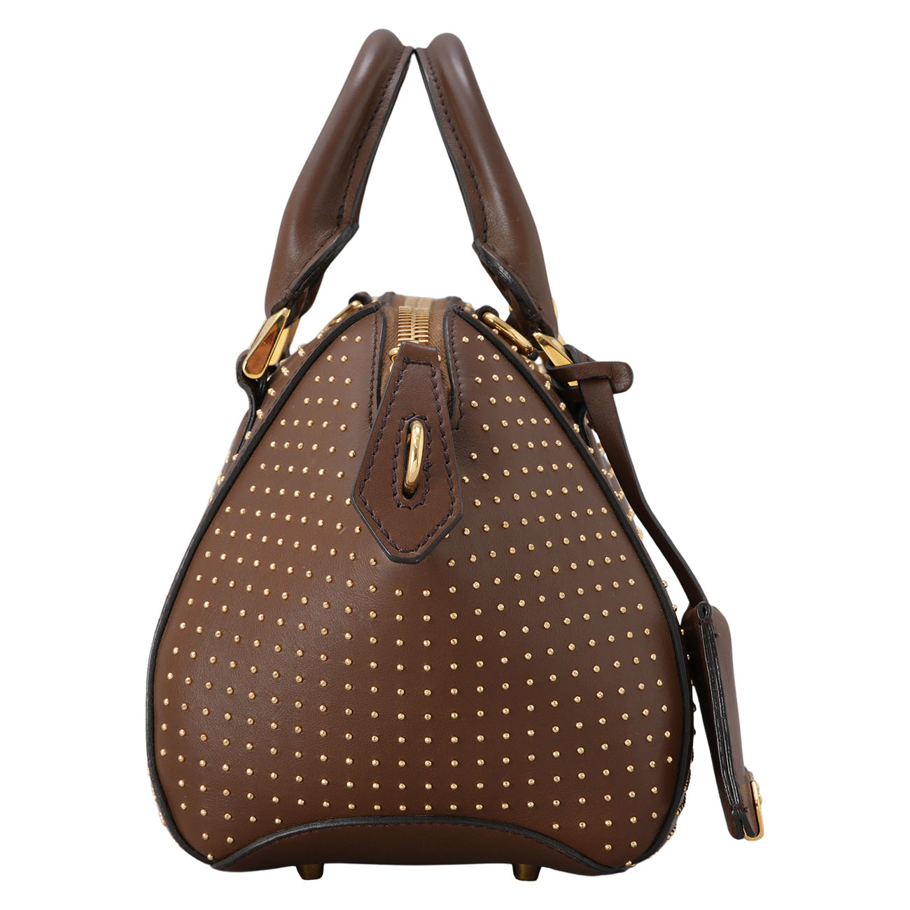 BURBERRY(USED)버버리 스터드 장식 가죽 보스턴 볼링백