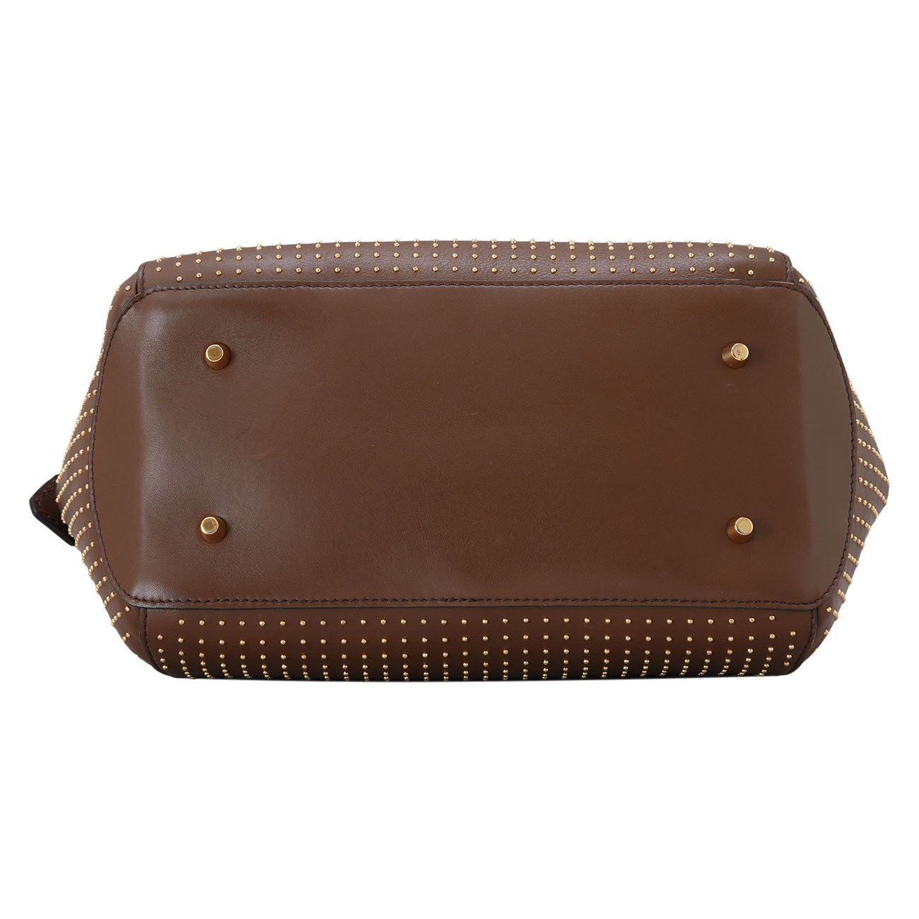 BURBERRY(USED)버버리 스터드 장식 가죽 보스턴 볼링백