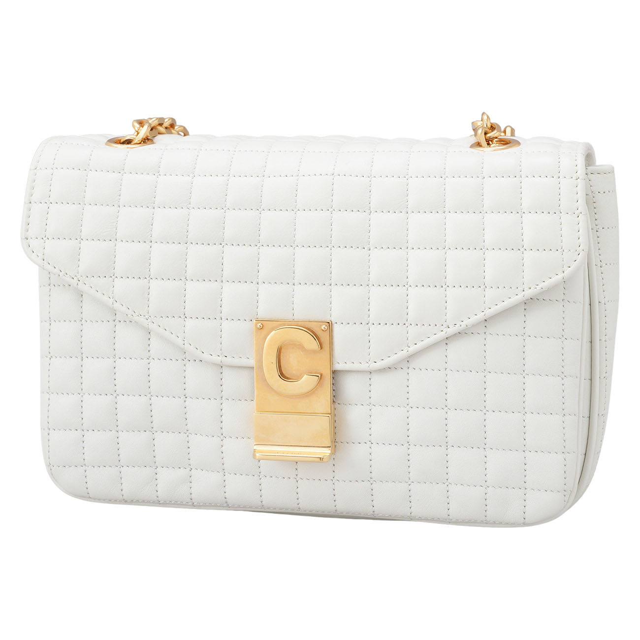 CELINE(USED)셀린느 퀼팅 C 체인 숄더백 미듐