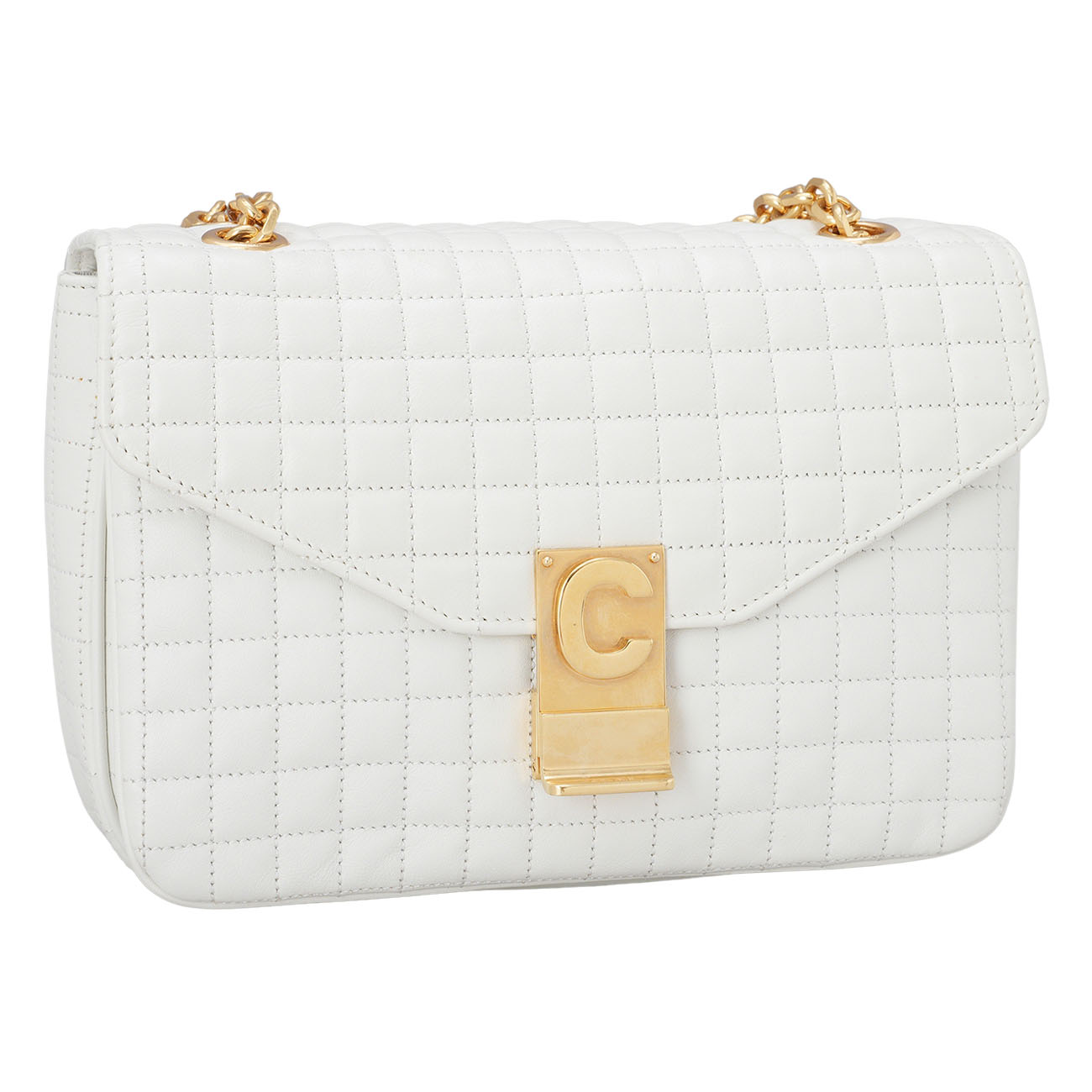 CELINE(USED)셀린느 퀼팅 C 체인 숄더백 미듐