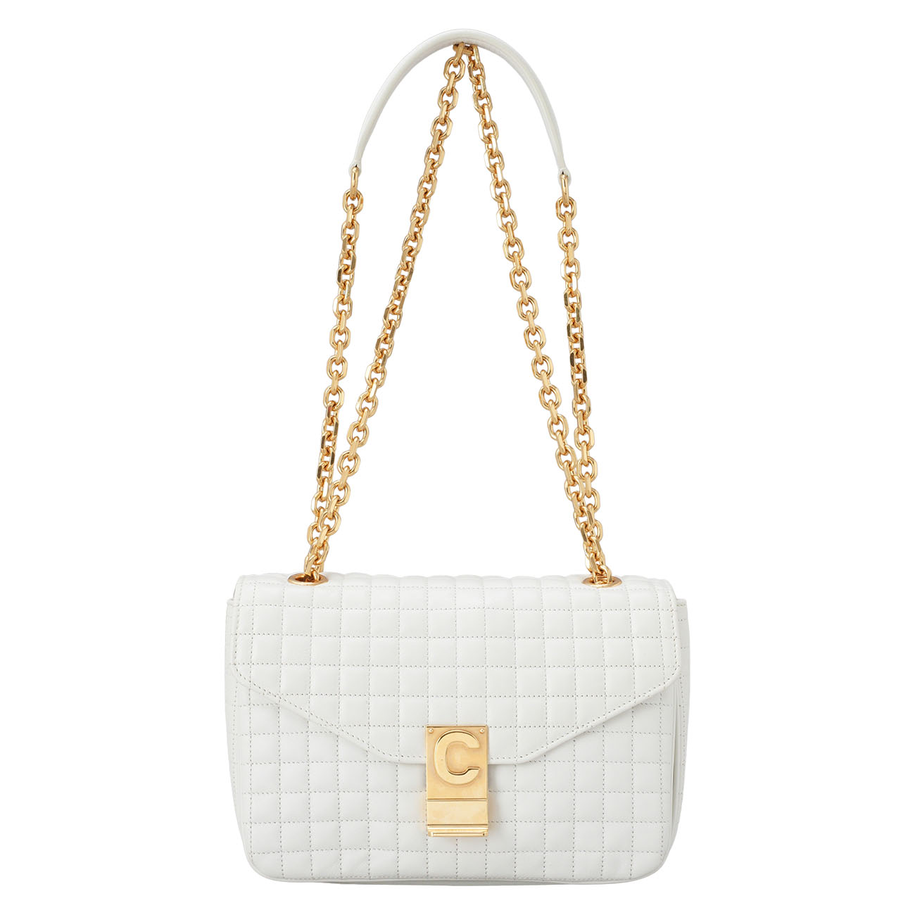CELINE(USED)셀린느 퀼팅 C 체인 숄더백 미듐