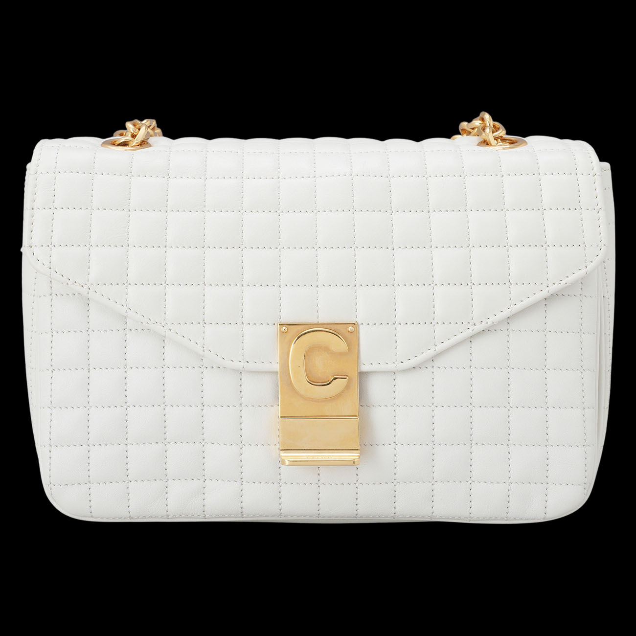 CELINE(USED)셀린느 퀼팅 C 체인 숄더백 미듐
