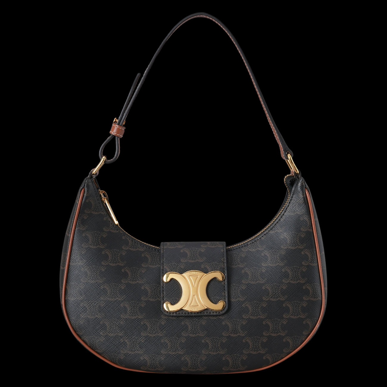 CELINE(USED)셀린느 트리옹프 캔버스 아바 호보백 미듐