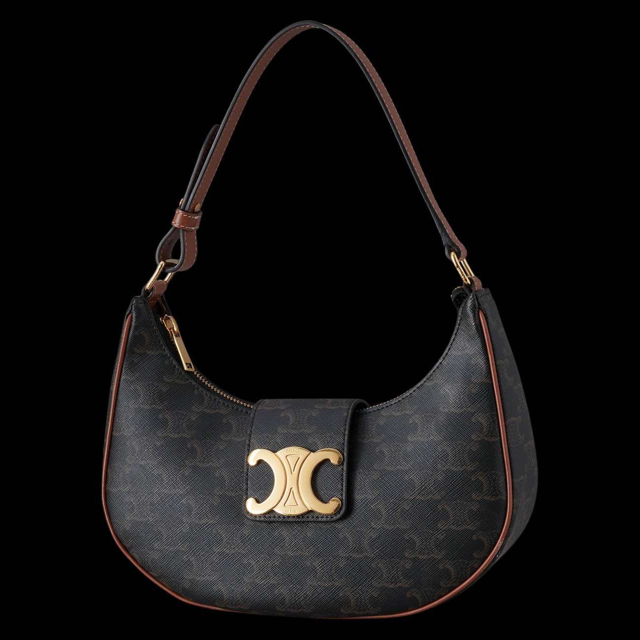 CELINE(USED)셀린느 트리옹프 캔버스 아바 호보백 미듐