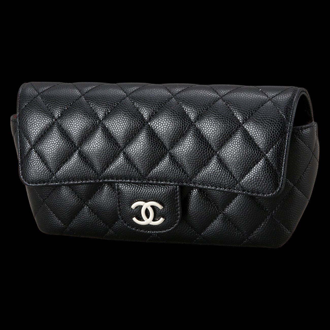 CHANEL(NEW)샤넬 클래식 캐비어 선글라스 케이스 블랙 (새제품) NEW PRODUCT