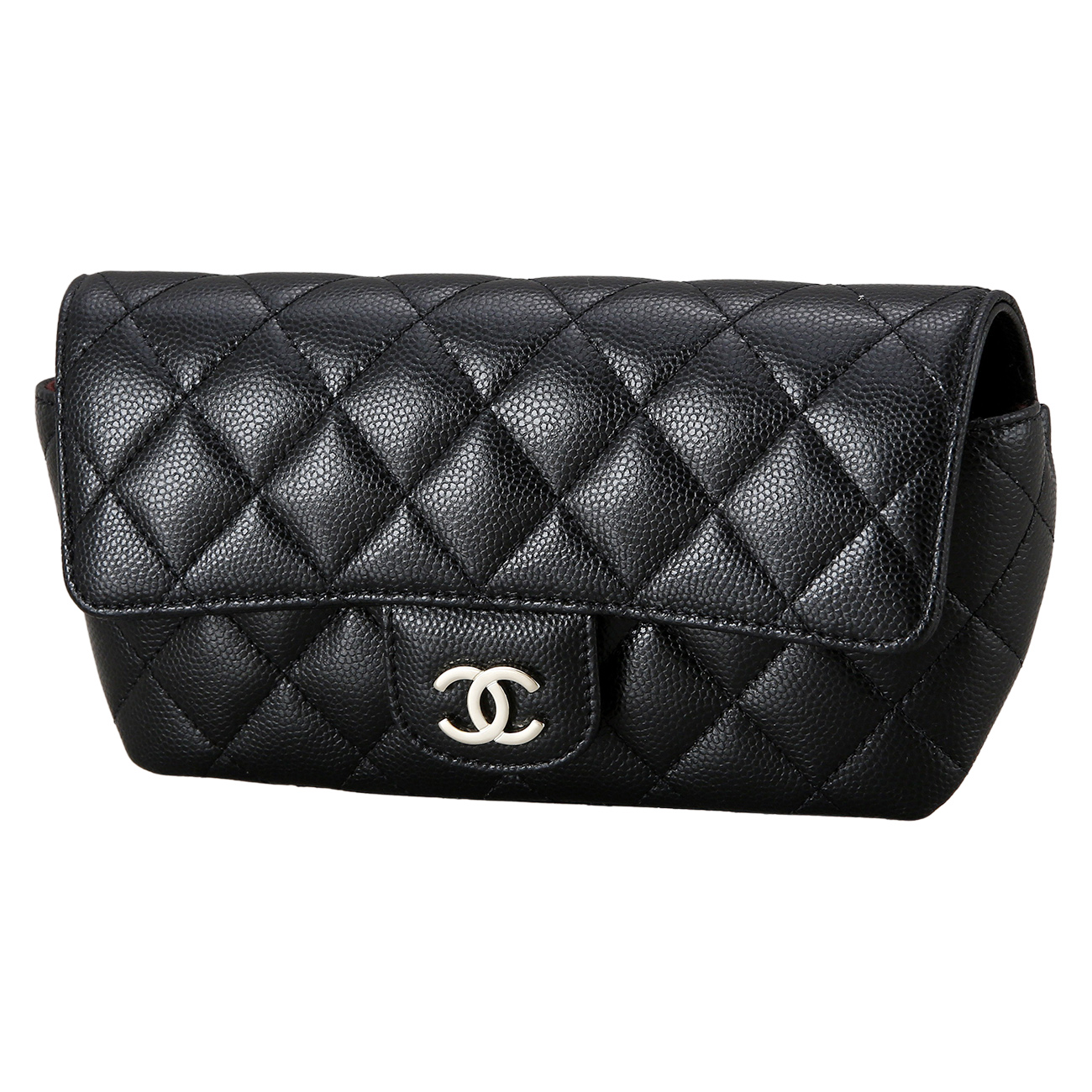 CHANEL(NEW)샤넬 클래식 캐비어 선글라스 케이스 블랙 (새제품) NEW PRODUCT
