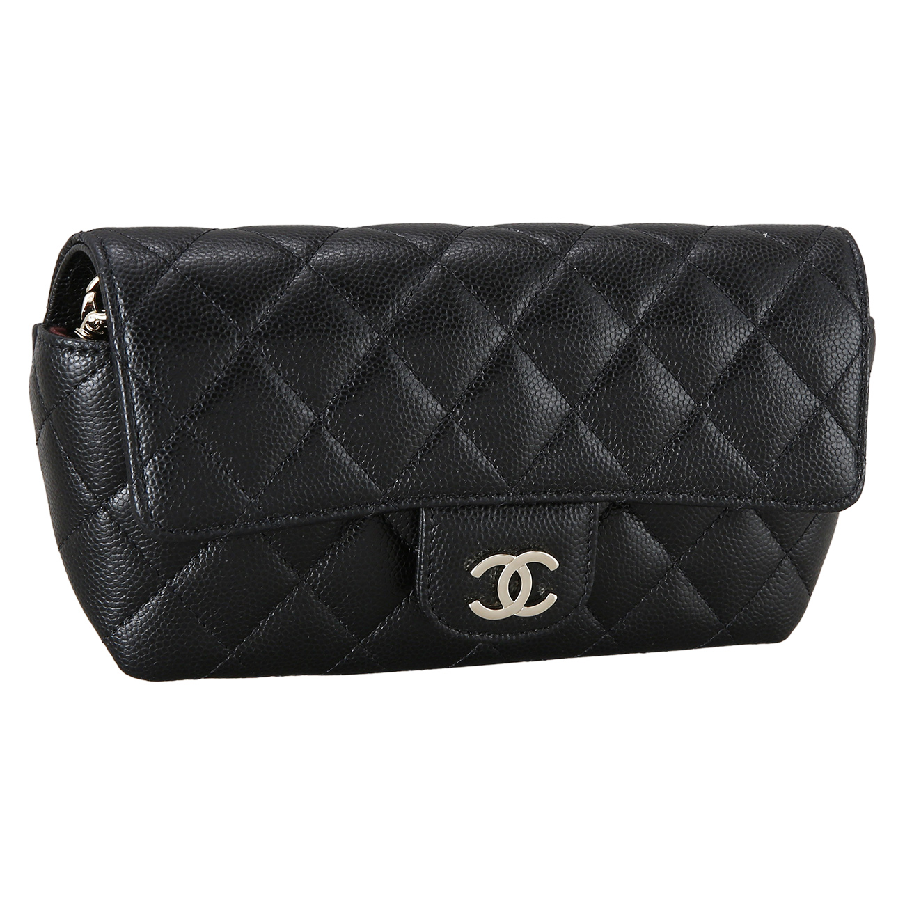 CHANEL(NEW)샤넬 클래식 캐비어 선글라스 케이스 블랙 (새제품) NEW PRODUCT