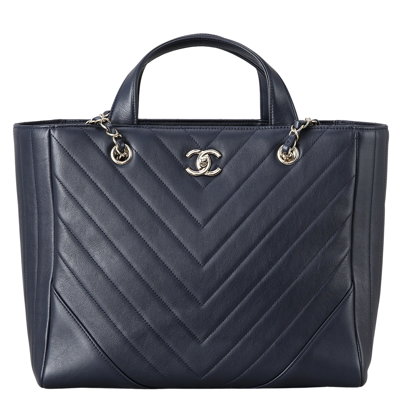 CHANEL(USED)샤넬 시즌 쉐브론 라지 토트백
