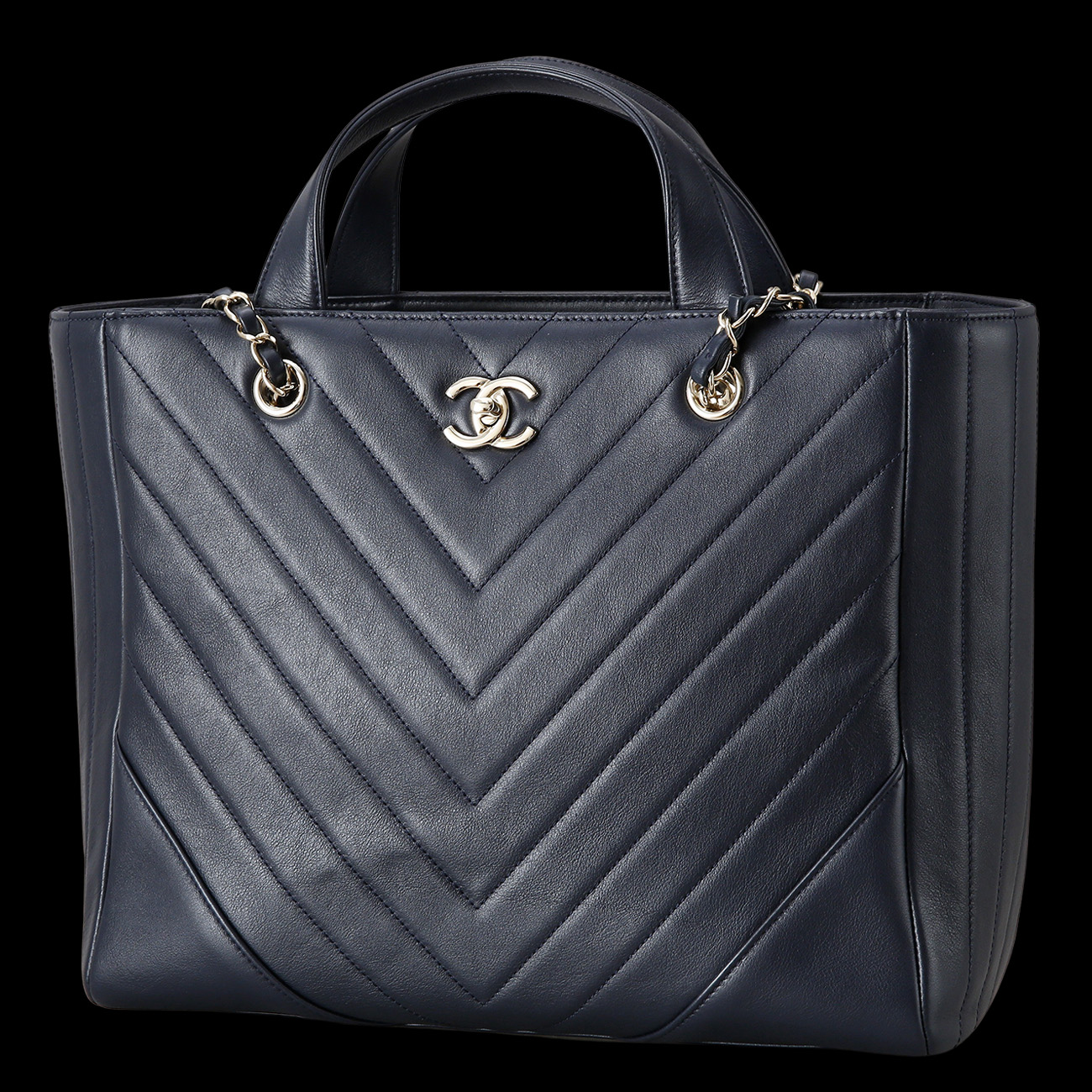 CHANEL(USED)샤넬 시즌 쉐브론 라지 토트백