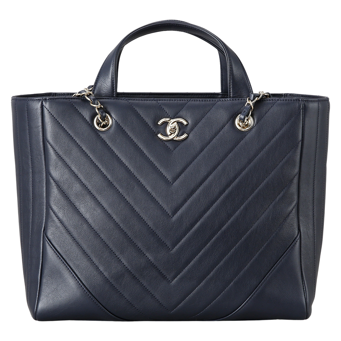 CHANEL(USED)샤넬 시즌 쉐브론 라지 토트백