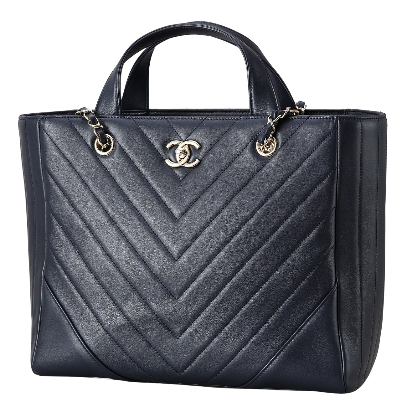 CHANEL(USED)샤넬 시즌 쉐브론 라지 토트백