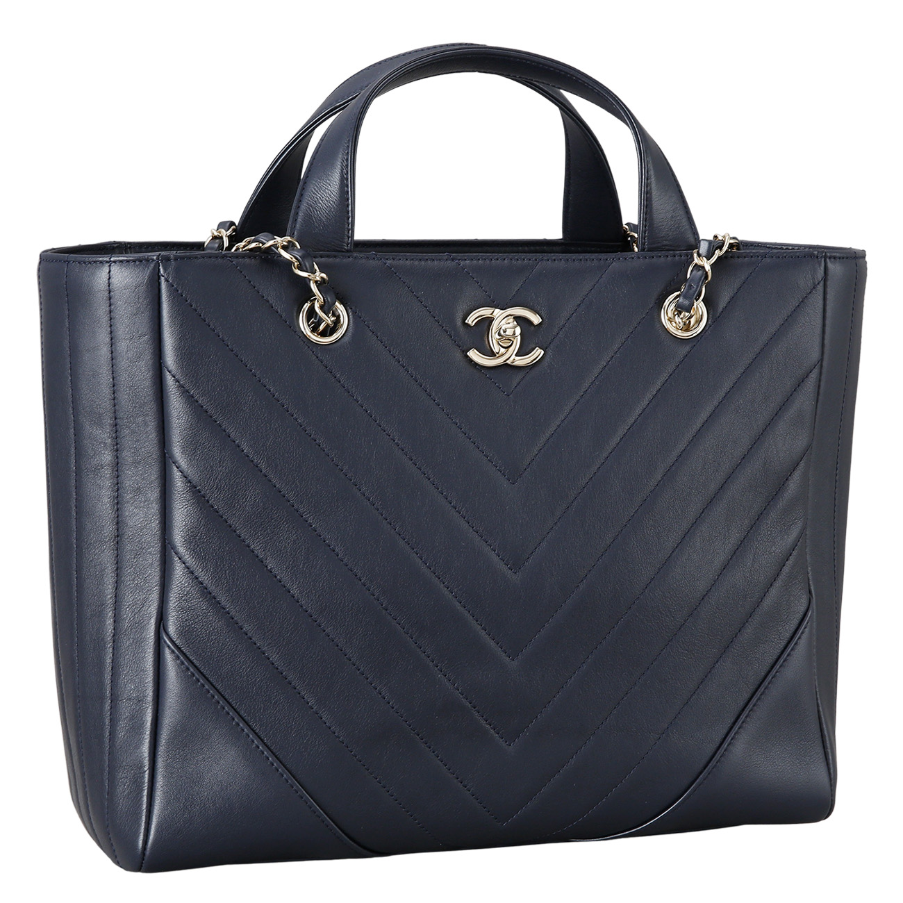 CHANEL(USED)샤넬 시즌 쉐브론 라지 토트백