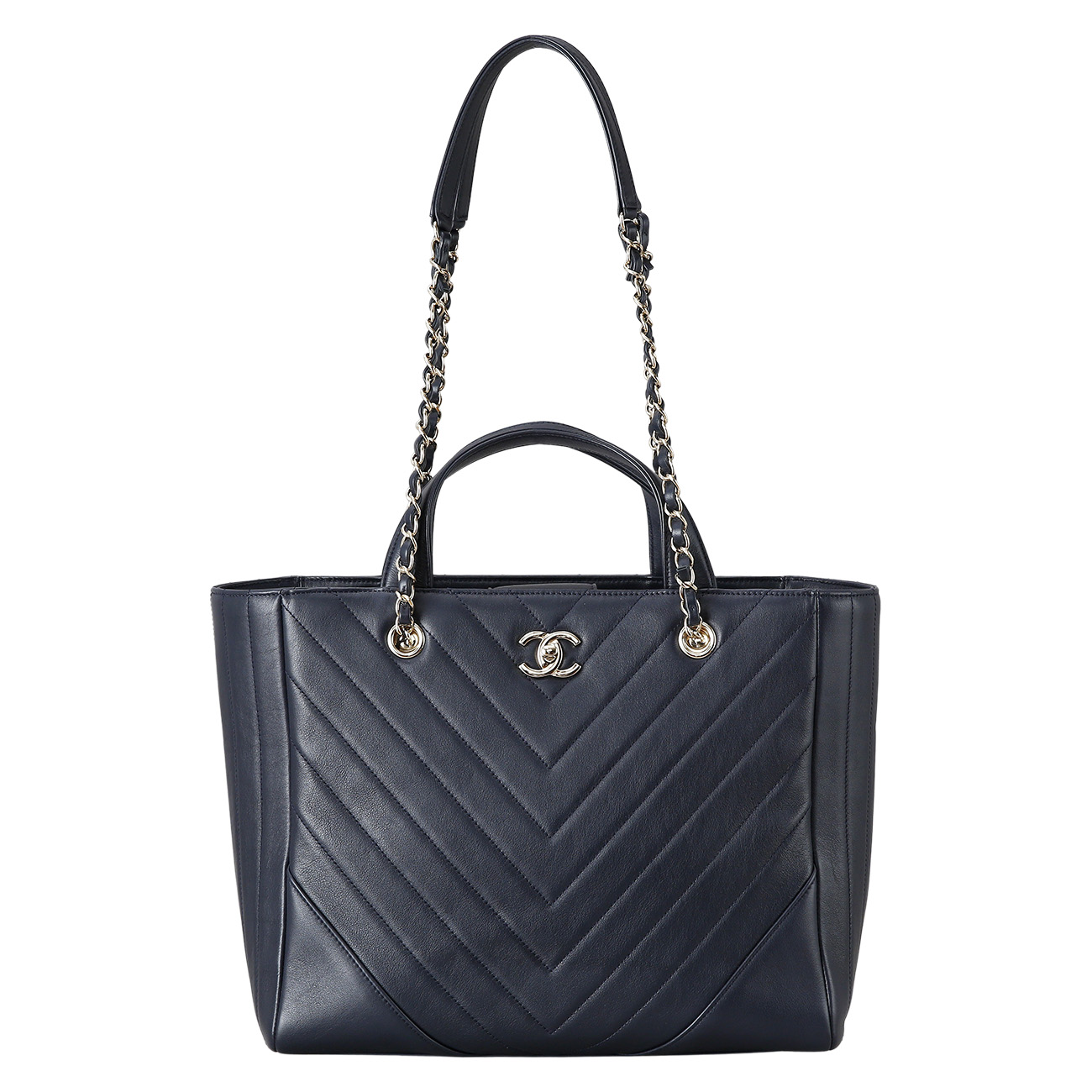 CHANEL(USED)샤넬 시즌 쉐브론 라지 토트백