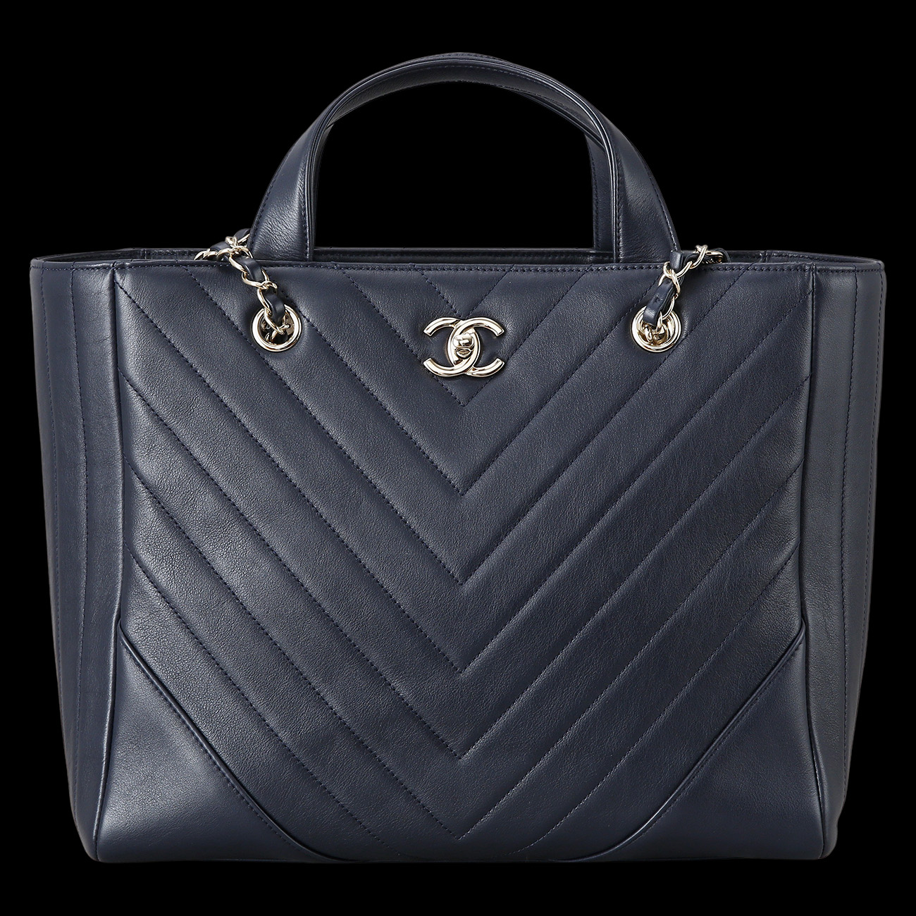 CHANEL(USED)샤넬 시즌 쉐브론 라지 토트백