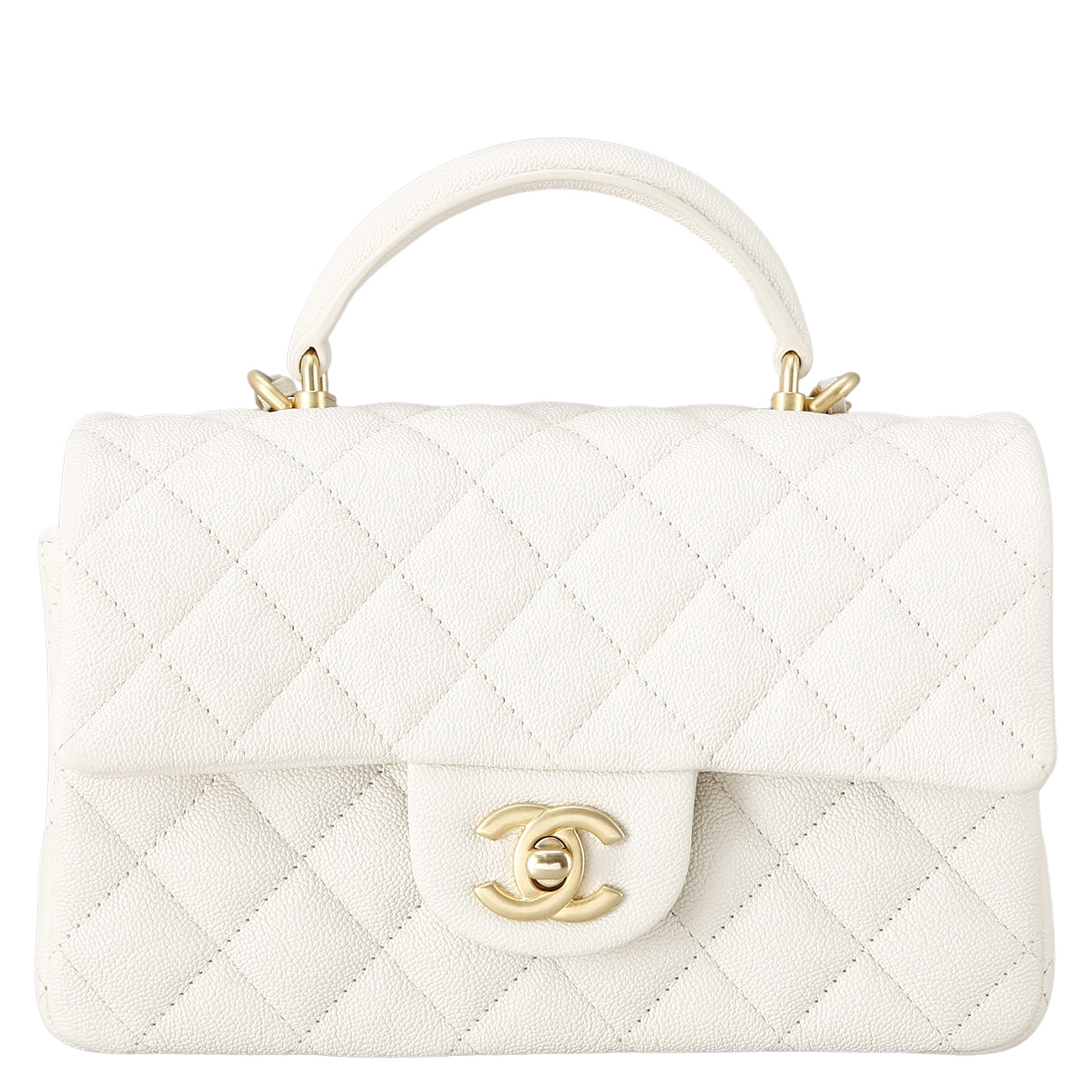 CHANEL(USED)샤넬 클래식 캐비어 뉴미니 탑핸들
