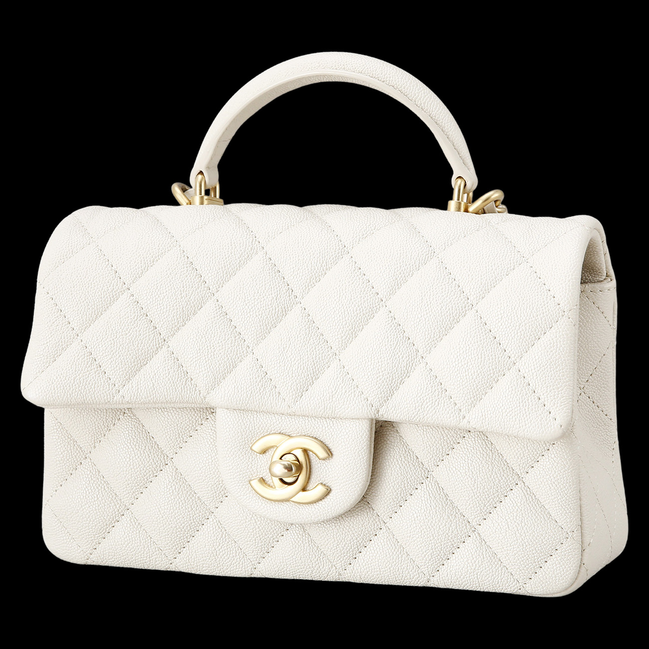 CHANEL(USED)샤넬 클래식 캐비어 뉴미니 탑핸들