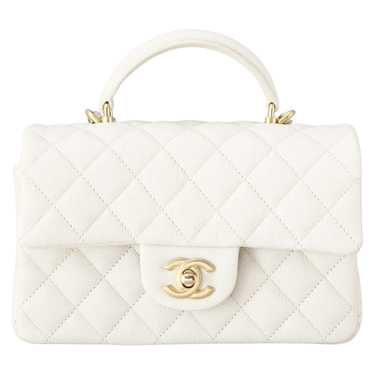 CHANEL(USED)샤넬 클래식 캐비어 뉴미니 탑핸들