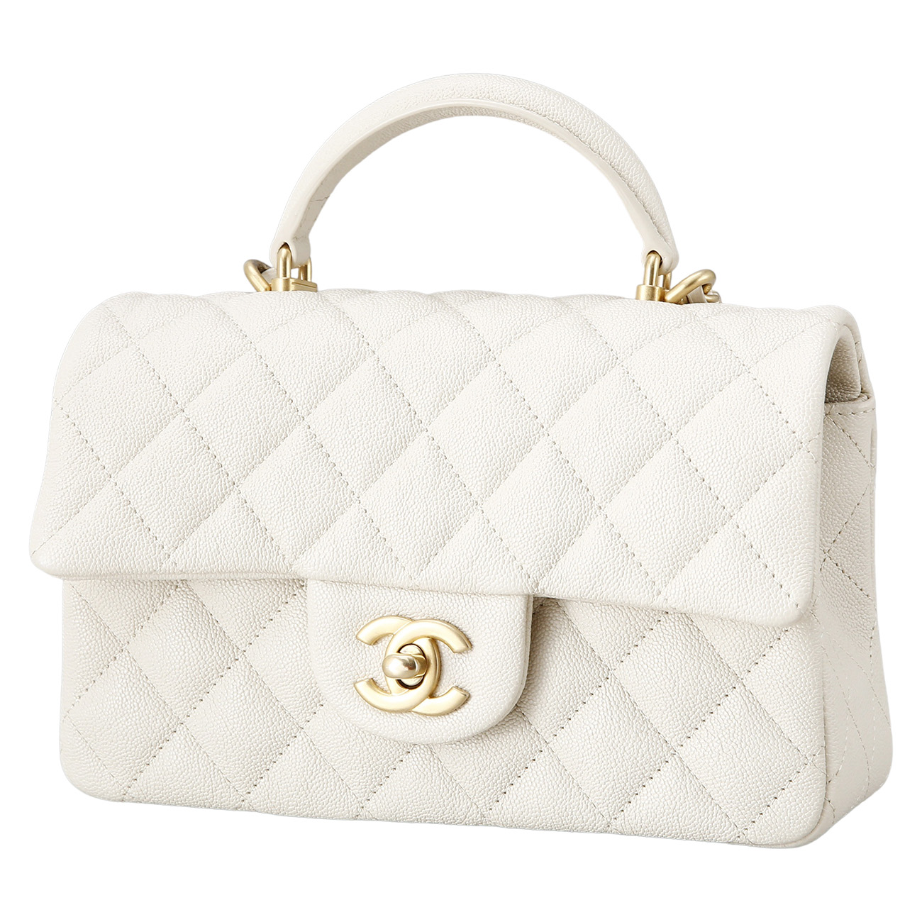 CHANEL(USED)샤넬 클래식 캐비어 뉴미니 탑핸들